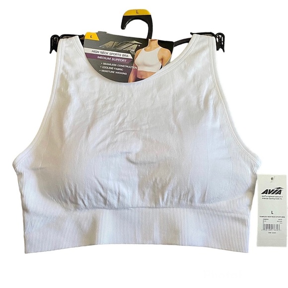 Avia Other - AVIA High Neck Sports Bra - Large - White - Medium Support - Final price!
